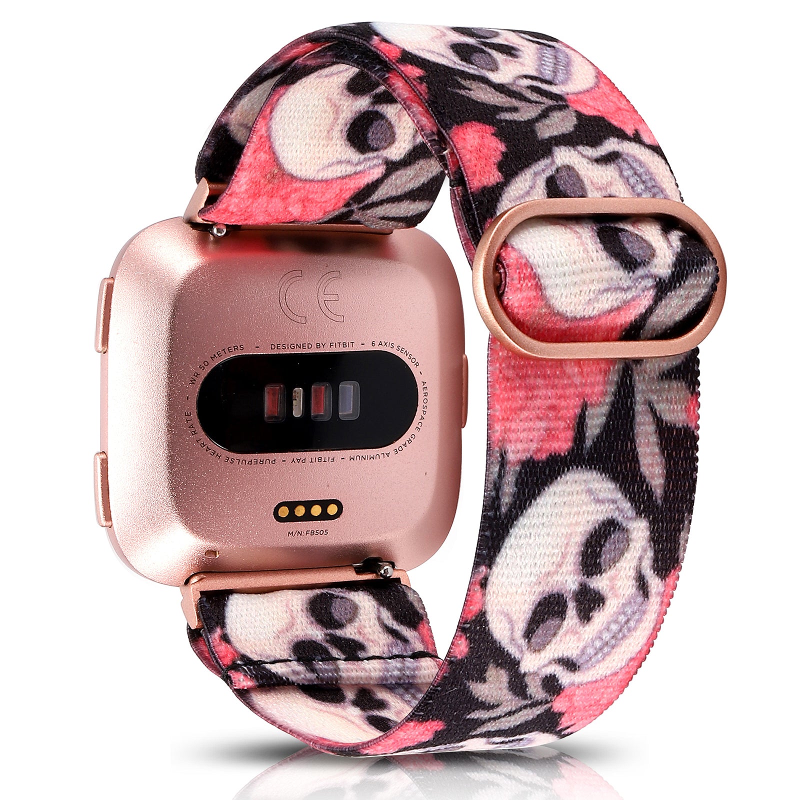 TOYOUTHS Compatible with Fitbit Versa/Versa 2 Bands for Women Men  Adjustable Elastic Nylon Fabric Strap Replacement for Versa Lite Edition  Stretchy 