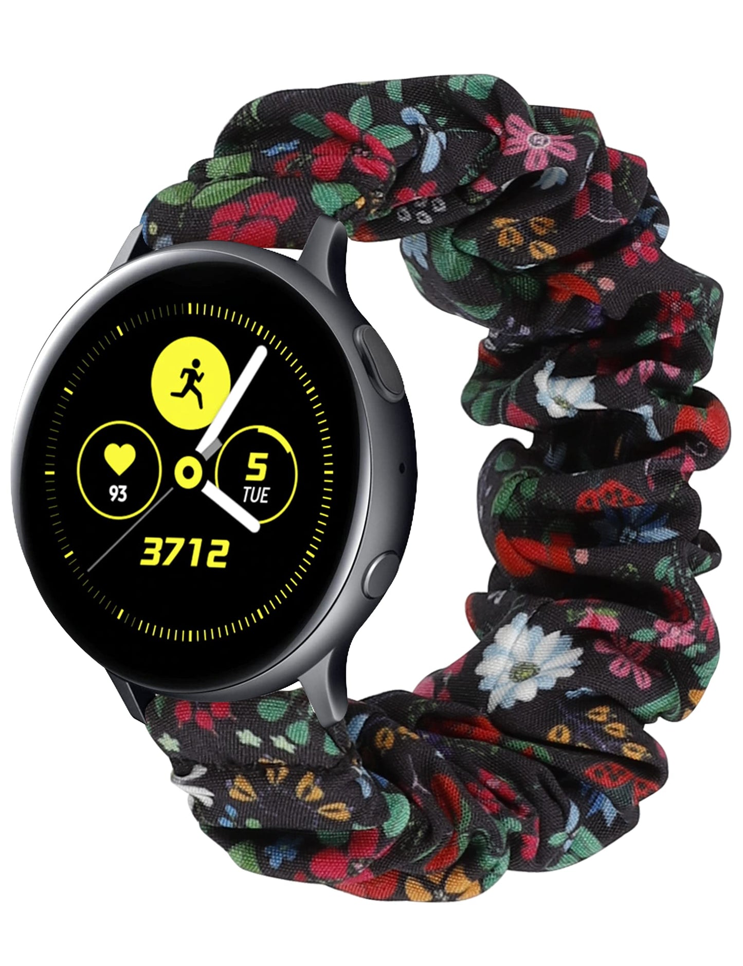 TOYOUTHS 20mm Scrunchie Band Compatible with Samsung Galaxy Watch 5/4 40mm 44mm/Watch 5 Pro 45mm/Active 2 40mm 44mm/Watch 4 Classic 42mm 46mm/Active 40mm/Watch 3 41mm, Women Elastic Watch Strap